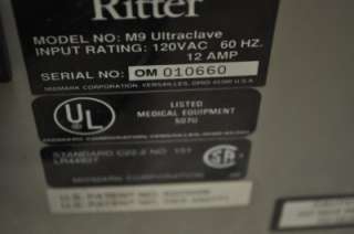 Midmark M9 Autoclave Ultraclave Ritter Sterilizer  