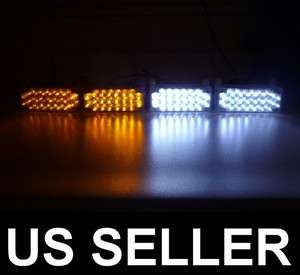 88 LED Car Boat Truck Strobe Lights 3mode White/Amber  