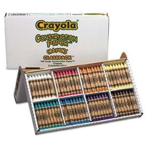 Crayola Construction Paper Crayon,Crayon Size 0.43   Wax Color Red 