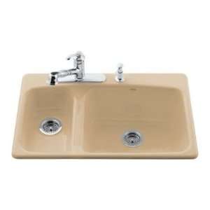  Lakefield Self Rimming Kitchen Sink Finish White, Faucet 
