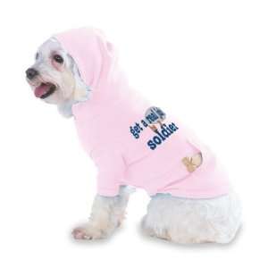   soldier Hooded (Hoody) T Shirt with pocket for your Dog or Cat Size XS