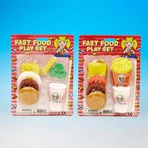  Hamburger Fries Shake Play Set 2 Assorted Styles Case Pack 