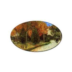  The Public Park at Arles By Vincent Van Gogh Oval Sticker 