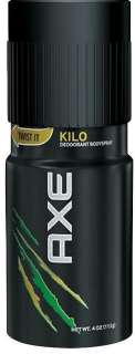 Axe Kilo Deodorant Body Spray For Men   4 oz 079400551405  