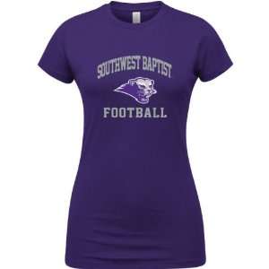  Southwest Baptist Bearcats Purple Womens Football Arch T 