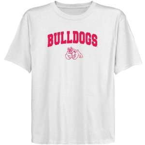  Fresno State Bulldogs Youth White Logo Arch T shirt 
