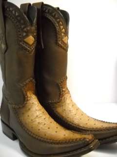 mens CUADRA OSTRICH COWBOY BOOT size 7 SAN CRISPIN STYLE made in 