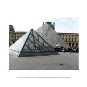 Louvre Pyramid in Paris 10.00 x 8.00 Poster Print