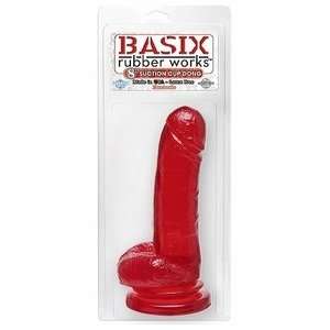  Basix 8 Suction Cup Dong Red