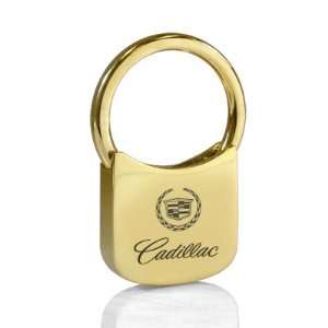  Cadillac Logo Gold Plated Pull Top Key Chain Automotive