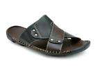 NEW BACCO BUCCI RYAN BLUE/WHITE CALFSKIN SANDALS~8  