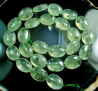 12x16mm Natural Green Garnet Flat Oval Beads 15.5  
