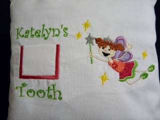 Personalized Girls Tooth Fairy Pillow   Silver Star  