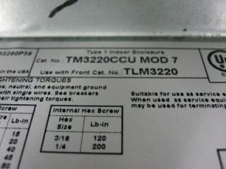 GE TM3220CCU 200 Amp Main Breaker Load Center 120/240 VAC 1 Phase 64 