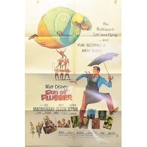  DISNEY SON OF FLUBBER FRED MCMURRAY ORIGINAL MOVIE POSTER 