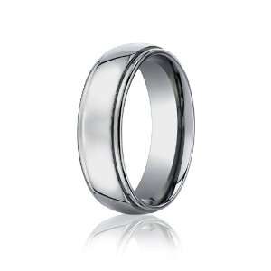   Comfort Fit Stepped Edge Design Ring Size 6: BenchMark Rings: Jewelry