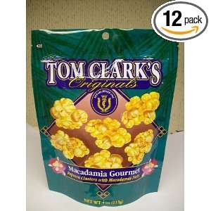 Tom Clark Originals Macadamia Gourmet, 4 Ounce Bags (Pack of 12)