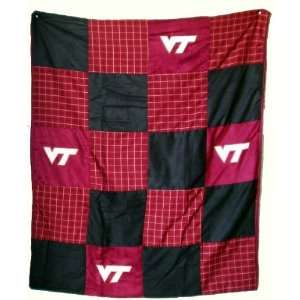    Virginia Tech VT Hokies Patchwork Quilt Blanket