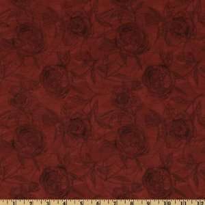  Rose Toile Red/Black Fabric By The Yard: Arts, Crafts & Sewing