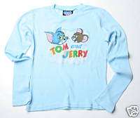 Junk Food Tom and Jerry Thermal Tee (M) Blue  