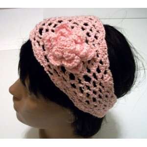    Handmade Knit Headwrap Knit Headband (pink) 