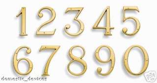 Baldwin Mailbox & Door House Numbers   Polished Brass  