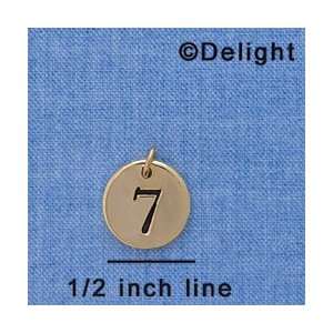  C4345 tlf   7   1/2 Disc   Gold Plated Charm: Home 