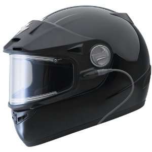    400 Solid Black X Large Snowmobile Ready Electric Helmet Automotive