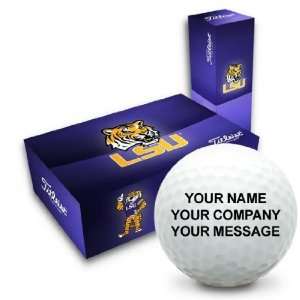 Titleist Collegiate Golf Balls   LSU Tigers   Personalized 