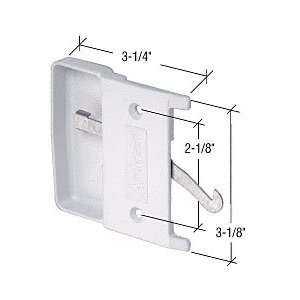 CRL White Sliding Screen Door Latch and Pull with 2 1/8 Screw Holes 