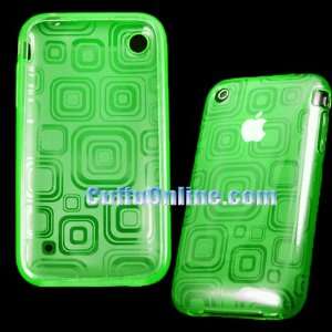 Green FS  Universal iPhone / iPhone 3G / iPhone 3G S Crystal Skin Case 