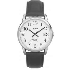  Timex Indiglo Watch Chrome with Leather Band Health 