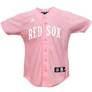 Boston Red Sox Youth Pink Jersey by adidas: Sports 