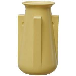  Teco Pottery Yellow Four Strut Vase
