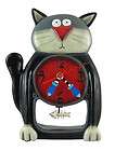 Allen Designs Black Kitty Cat Pendulum Wall Clock  