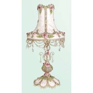  Bethel Aw45   1 Light Pink Fabric Daphne Table Lamp: Home 