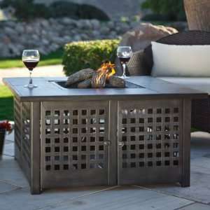   Propane Gas Outdoor Fireplace with Tile Mantel