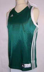 ADIDAS MENS BASKETBALL VEST TANK TOP CLUB JERSEY FOREST GREEN SIZE S M 