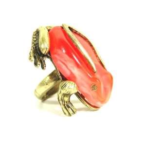 Red Tree Frog Ring Size 6 Rainforest Poison Dart Jungle Toad Vintage 