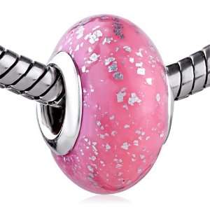   Style Charm Bead Speckle Pink European Beads Chamilia Biagi Compatible