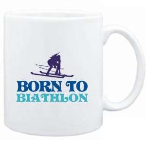  Mug White  BORN TO Biathlon  Sports