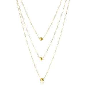  gorjana Carmel Gold Plated Three Layer Necklace: Jewelry