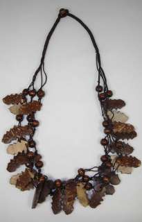 Coconut Brown Beads Design Fashion Handcrafted Necklace  