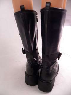 Bongo Combat Laced 8 M Womens Mid Calf Boots  