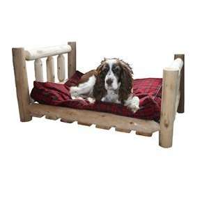  Wood DOG BED Rustic Log Wooden Pet Vertical Bed  Large 