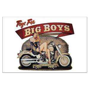  Large Poster Toys for Big Boys Lady on Motorcycle 