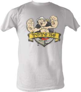 Licensed Popeye Tattoo Adult Shirt S 2XL  