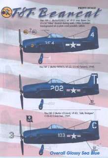 Print Scale Decals 1/72 GRUMMAN F8F BEARCAT Fighter  