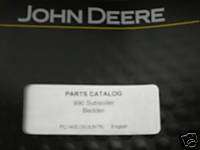 John Deere 990 Subsoiler Bedder Parts Manual  