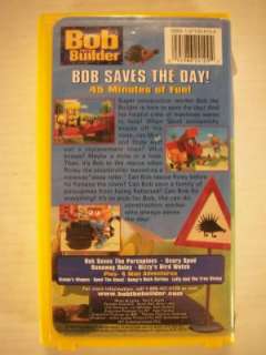 This is a Bob The Builder Bob Saves The Day Childrens VHS Tape.